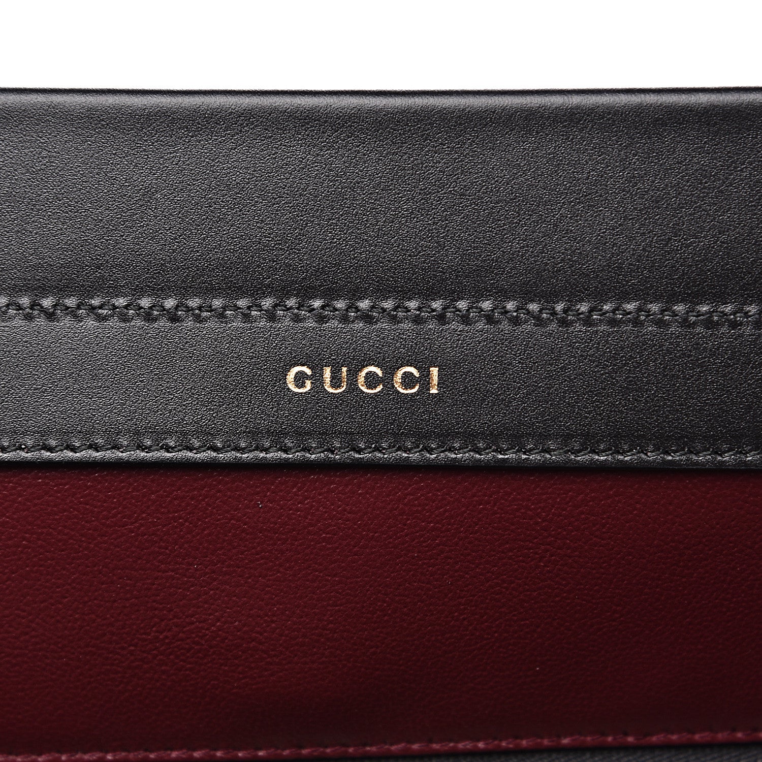 Gucci Smooth Calfskin Diagonal Striped Medium Zumi Top Handle Bag Black Beige 7 of 9