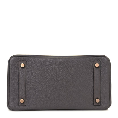 Hermes Togo Birkin 25 Etain 6 of 34