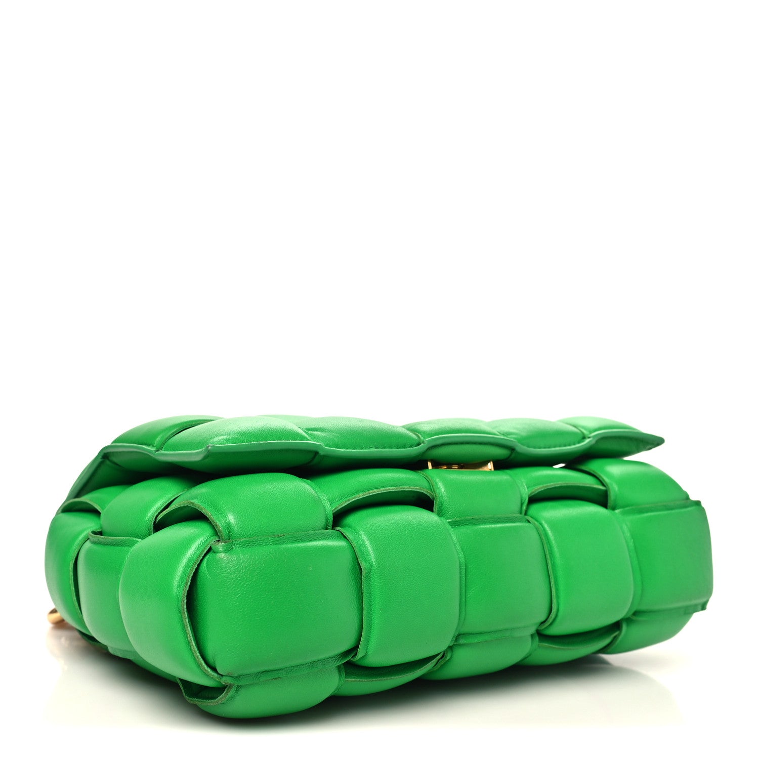 Bottega Veneta Lambskin Maxi Intreccio Padded Chain Cassette Crossbody Bag Racing Green 4 of 10