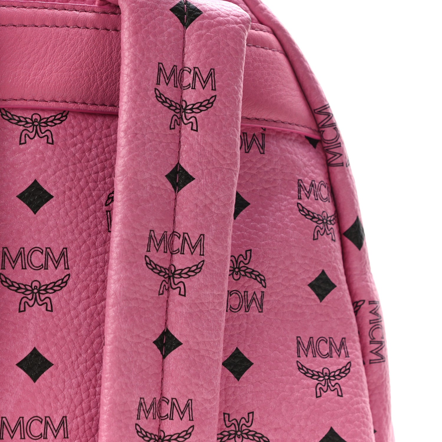 MCM Visetos Medium Side Studs Stark Backpack Pink 14 of 14