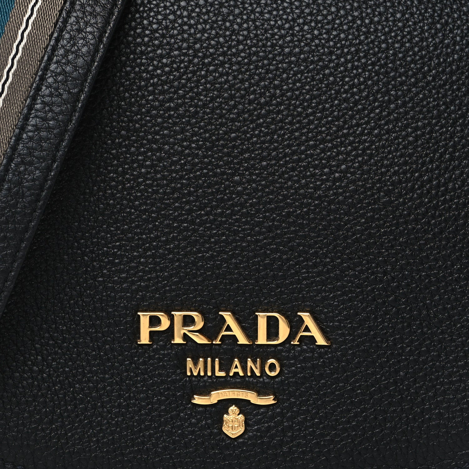 Prada Vitello Daino Soft Shoulder Flap Bag Black 8 of 10