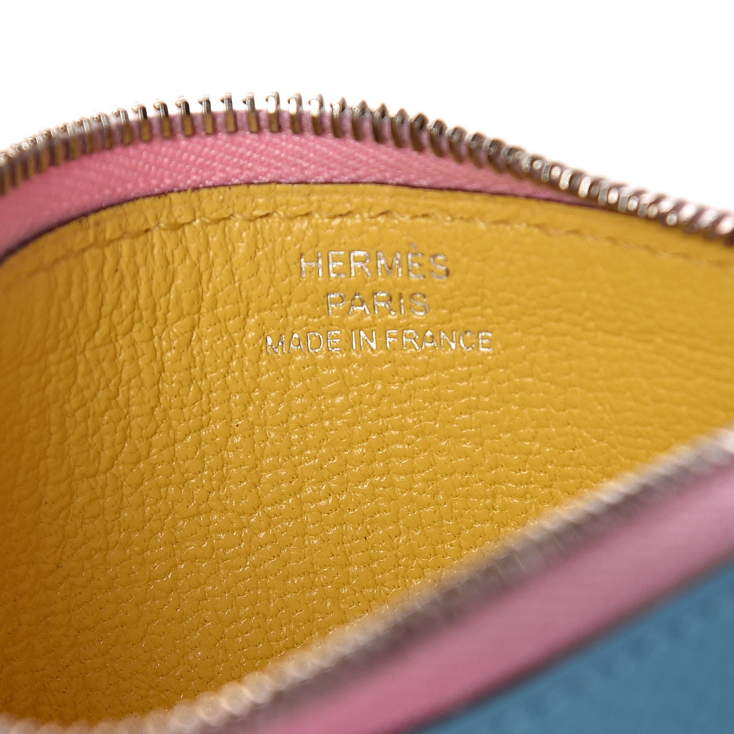 Hermes Epsom Vertige Mini Colorblock Card Holder Mauve Sylvestre Bleu Du Nord Juane De Naples 8 of 16