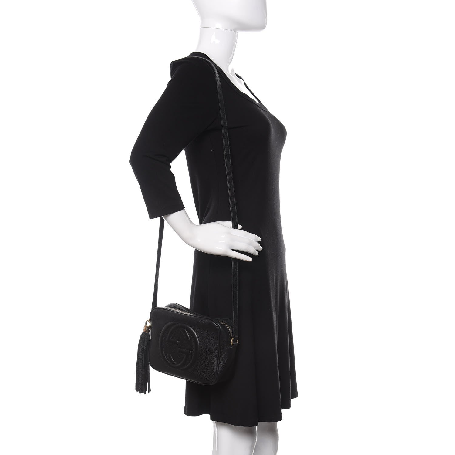 Gucci Pebbled Calfskin Small Soho Disco Bag Black 2 of 10