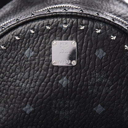 MCM Visetos Studded Small Stark Backpack Black 9 of 9