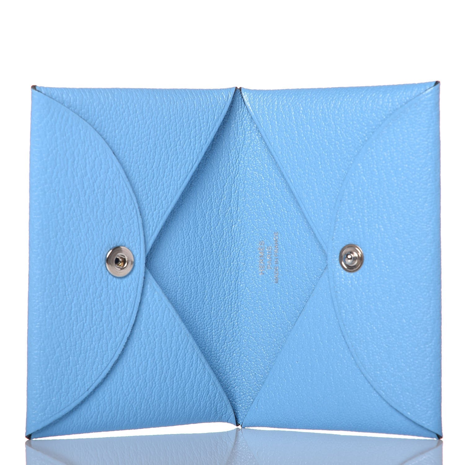 Hermes Chevre Mysore Calvi Card Case Bleu Celeste 5 of 8