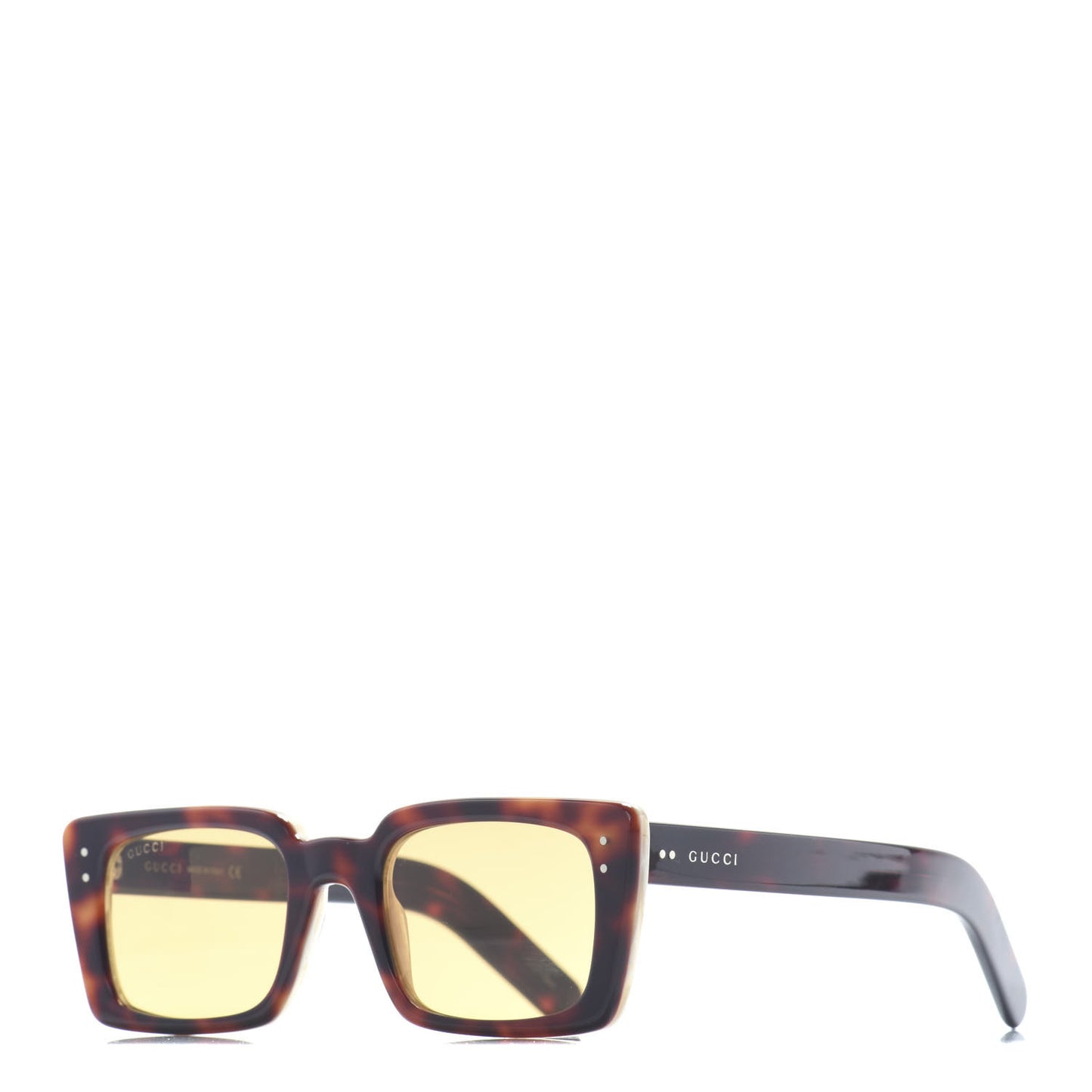 Acetate Rectangular Frame Sunglasses GG0539S Havana
