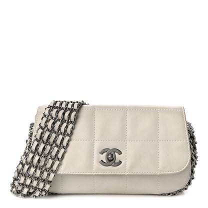 Chanel Lambskin Chocolate Bar 5 Chain Flap White 1 of 12