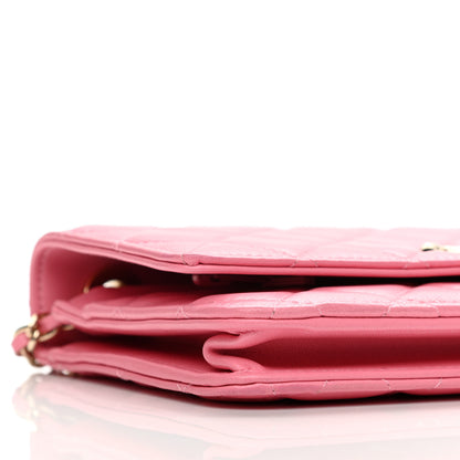 Chanel Lambskin Quilted Trendy CC Wallet On Chain WOC Pink 9 of 11
