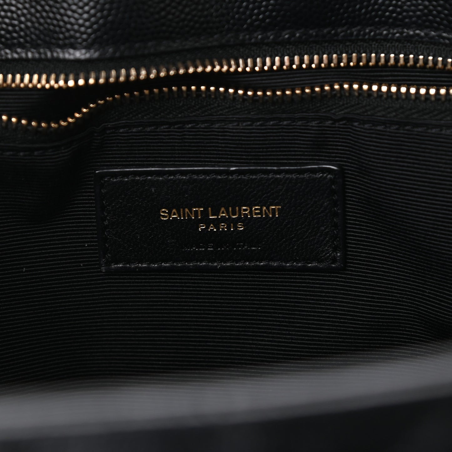 Grain De Poudre Matelasse Chevron Monogram Shopping Bag Black