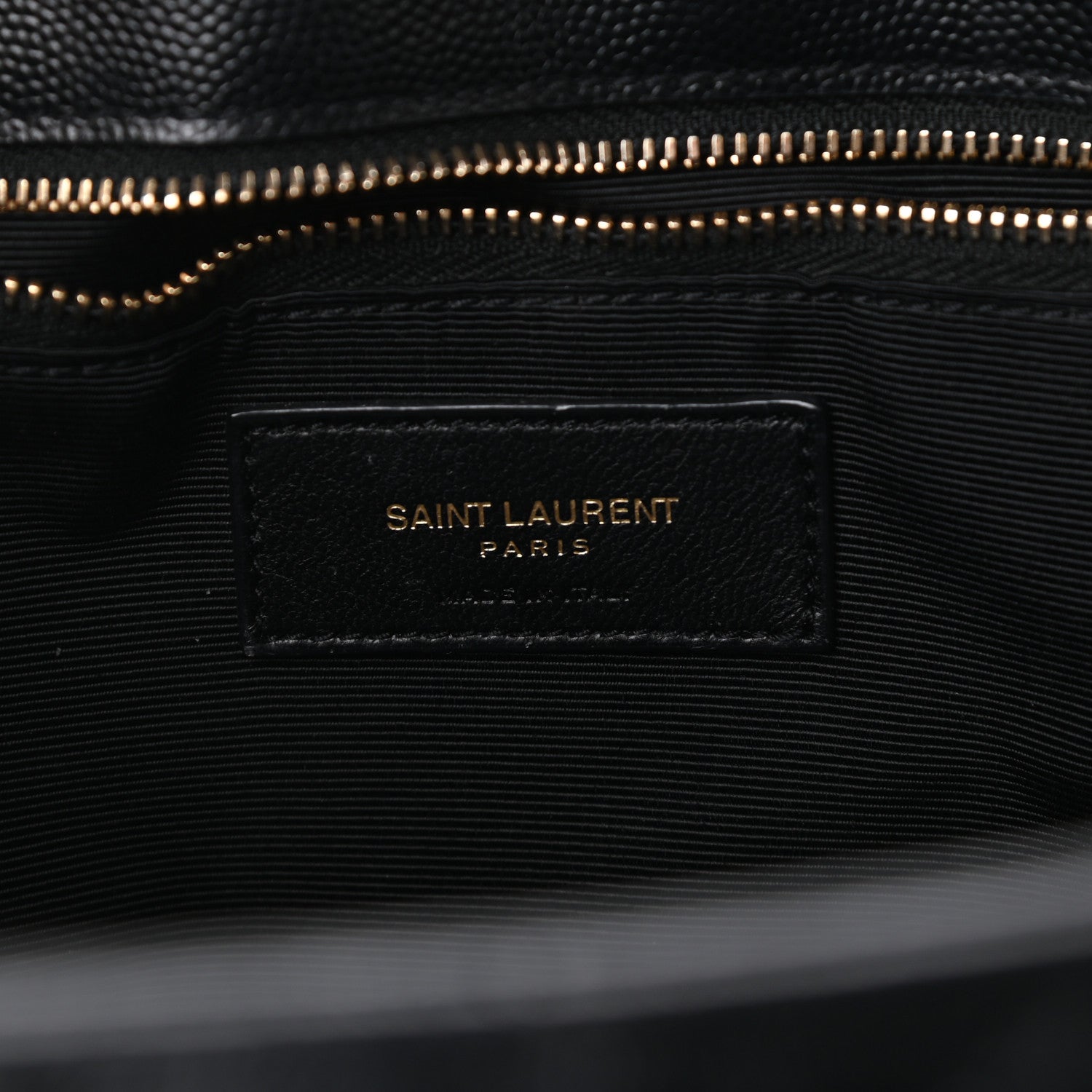 Saint Laurent Grain De Poudre Matelasse Chevron Monogram Shopping Bag Black 7 of 10