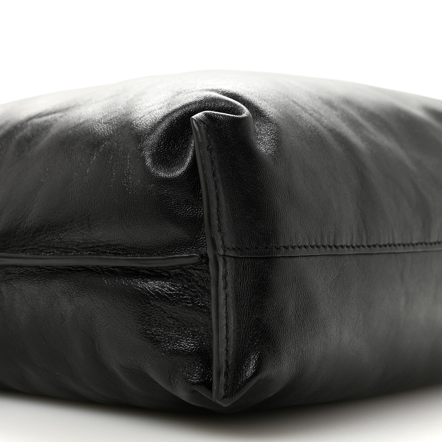 Loewe Shiny Nappa Lambskin Puffer Flamenco Knot Clutch Black 9 of 10