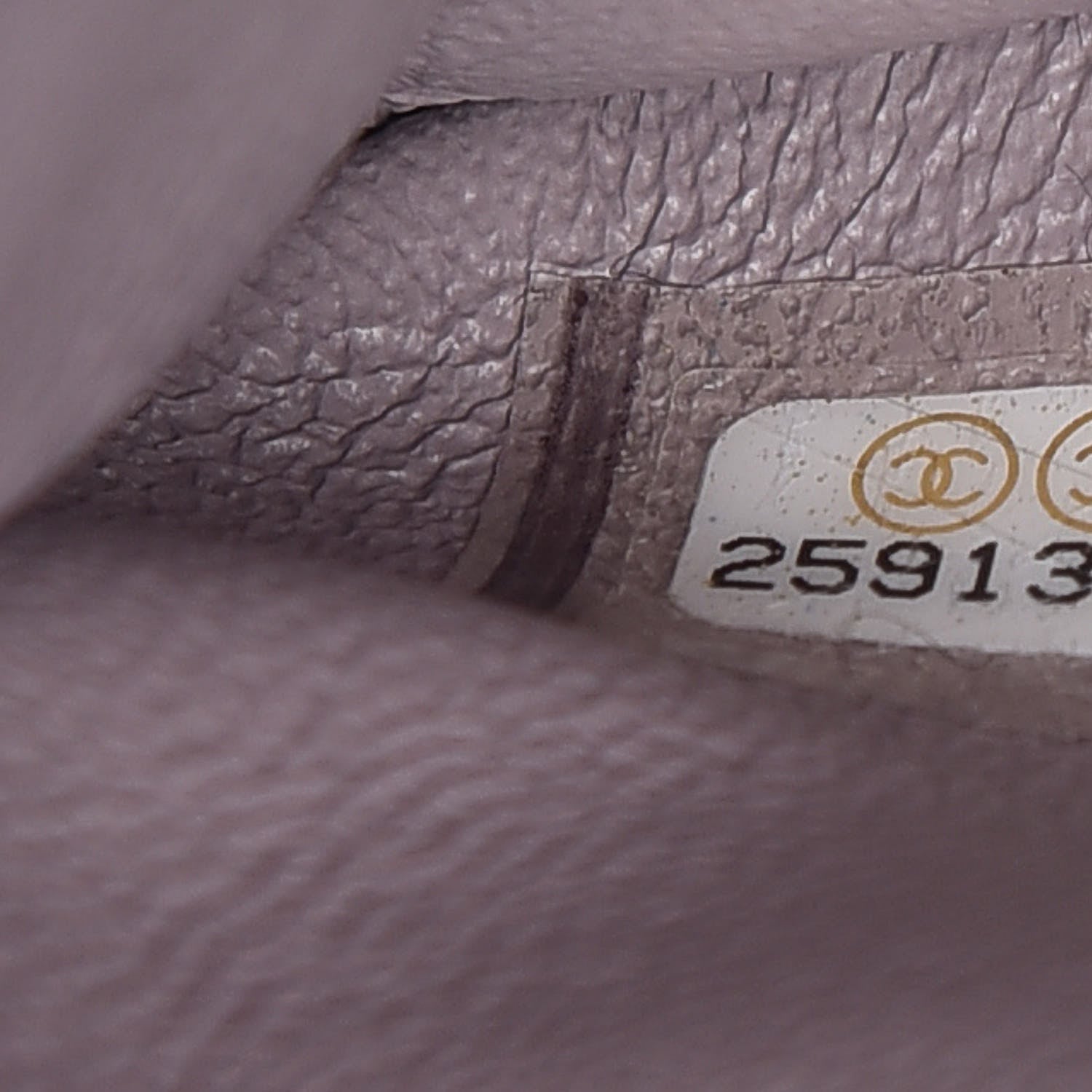 Chanel Lambskin Chevron Stitched Envelope Flap Light Grey 7 of 9