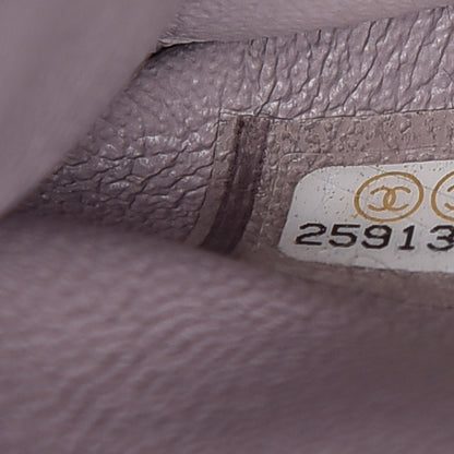 Chanel Lambskin Chevron Stitched Envelope Flap Light Grey 7 of 9