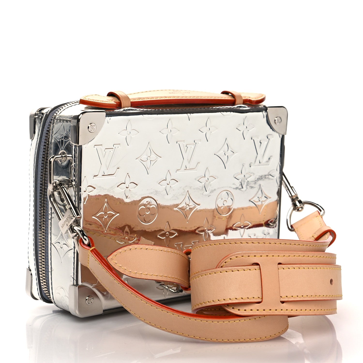 Louis Vuitton Monogram Mirror Handle Trunk Silver 3 of 9