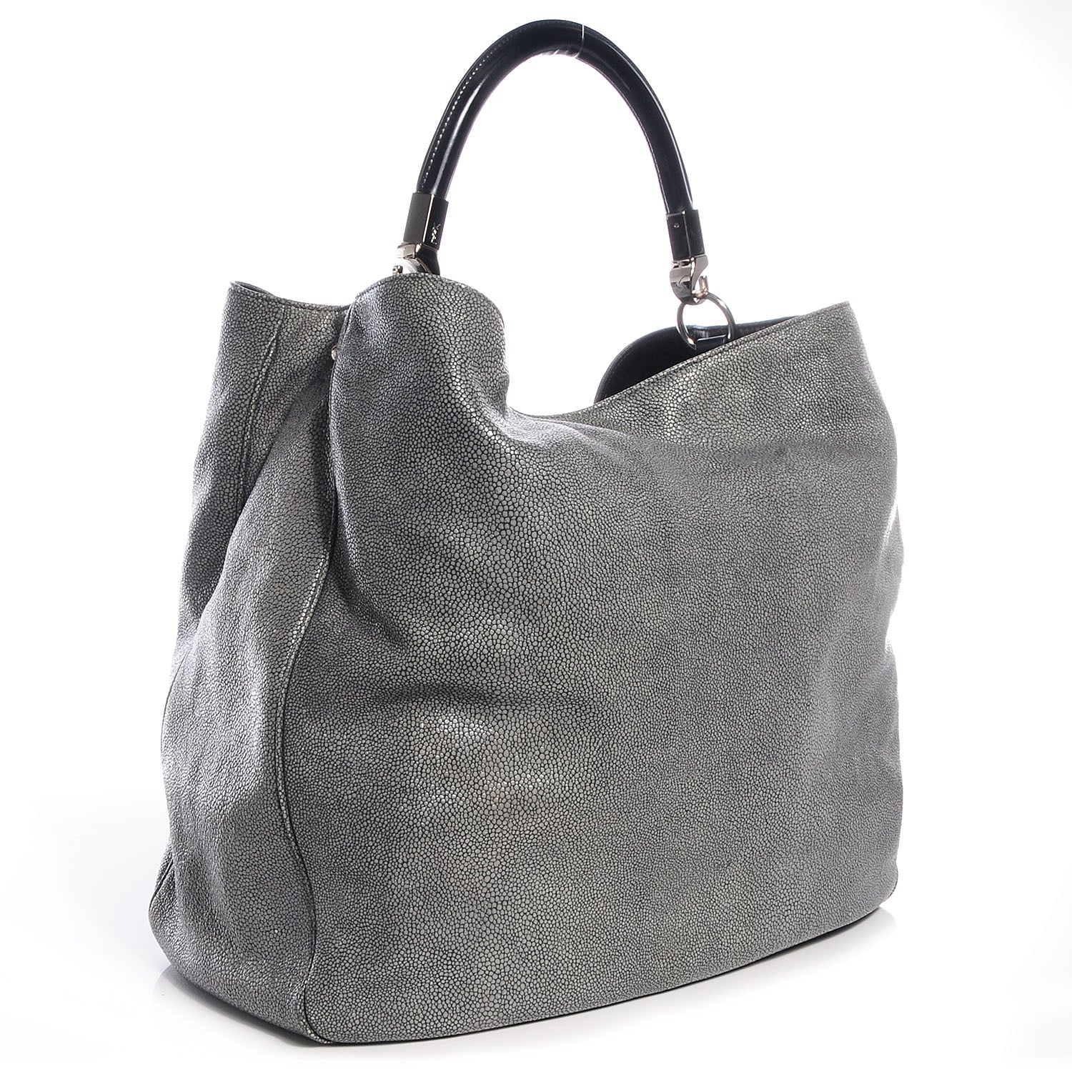 Saint Laurent Stingray Embossed Large Roady Silver 3 of 7
