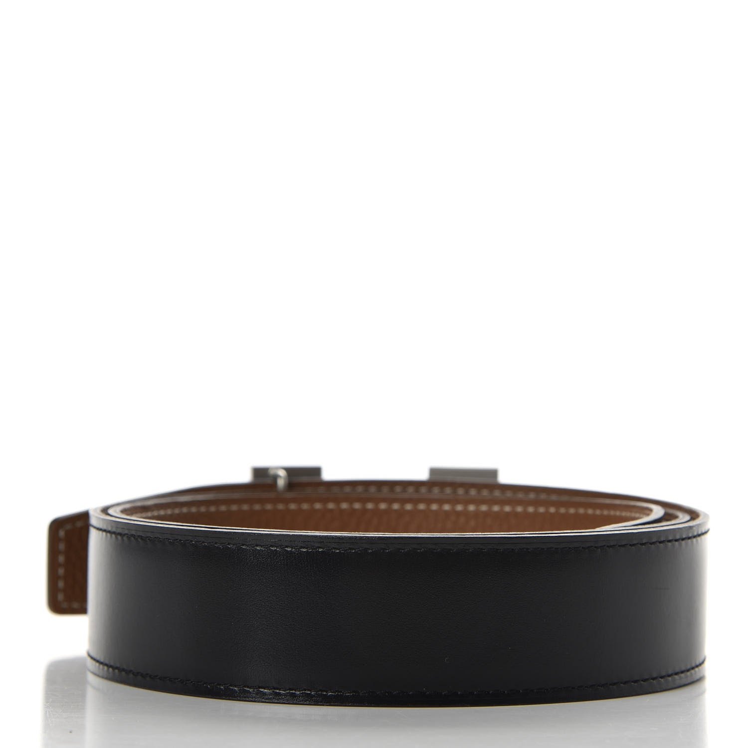 Hermes Box Togo 32mm H Belt 80 Black Gold 2 of 4
