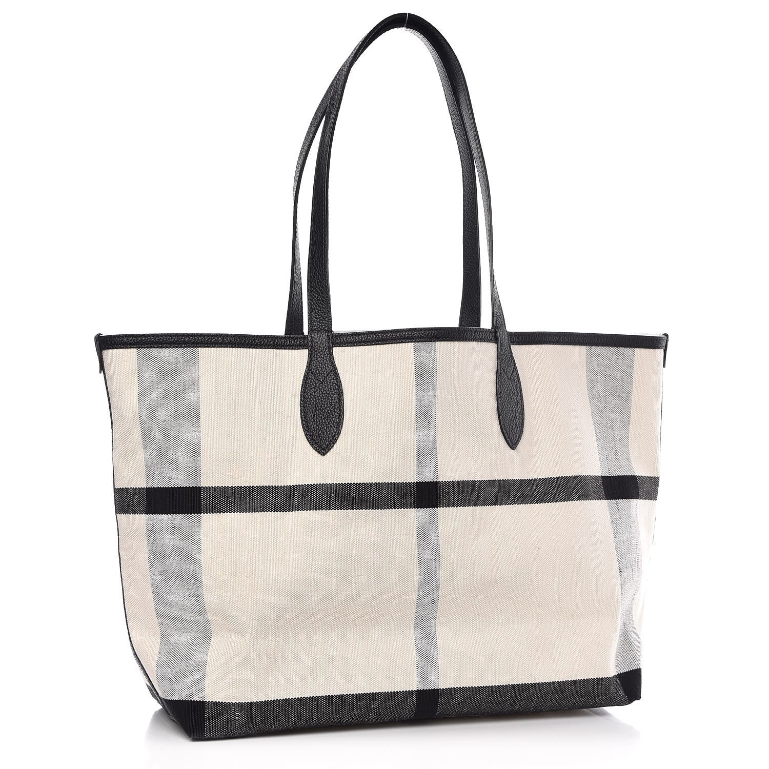 Burberry Coated Canvas Medium Reversible Doodle Tote White Black Pink 5 of 13