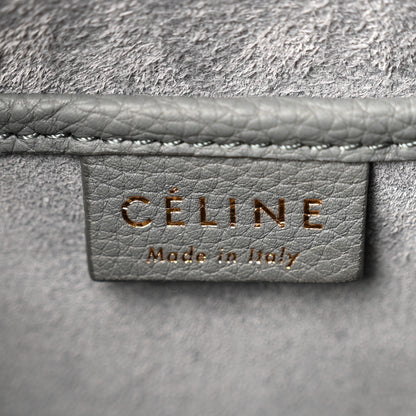 Celine Drummed Calfskin Nano Luggage Kohl 6 of 10