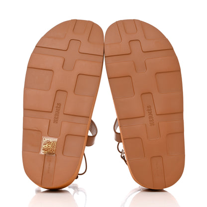 Hermes Calfskin Womens Enid Sandals 35.5 Naturel 5 of 11