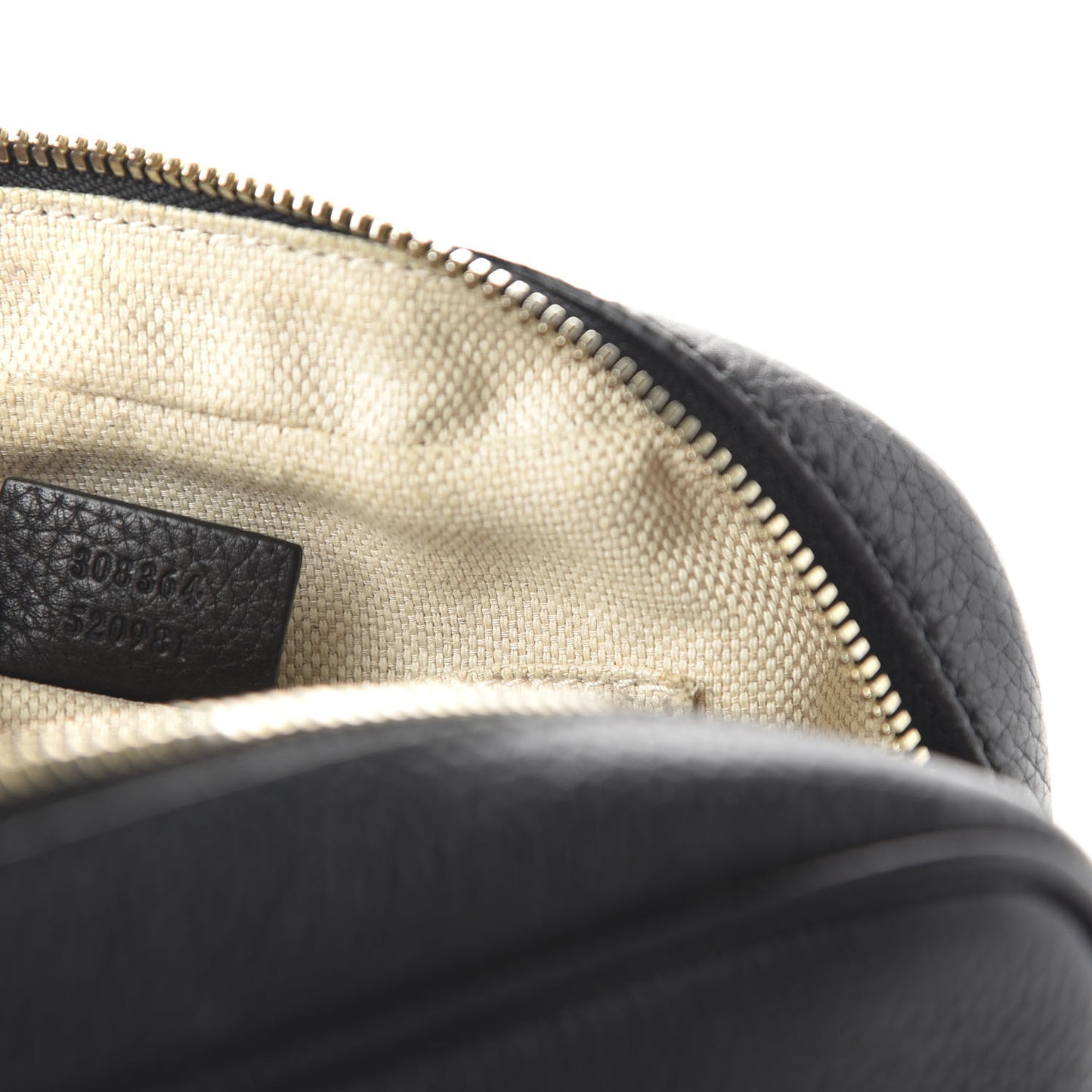 Pebbled Calfskin Small Soho Disco Bag Black