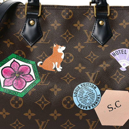 Louis Vuitton Monogram My World Tour Speedy Bandouliere 30 Black 7 of 9