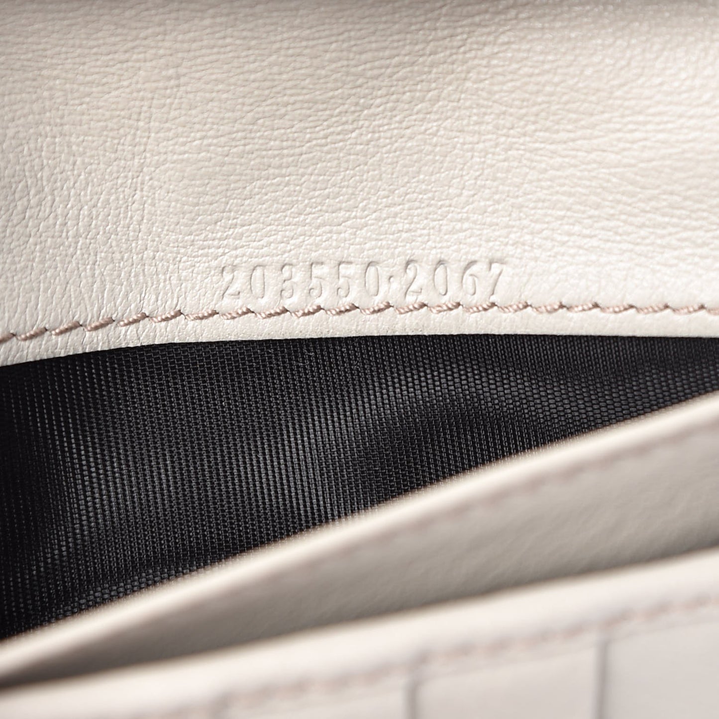 Guccissima Heart Continental Wallet Off White