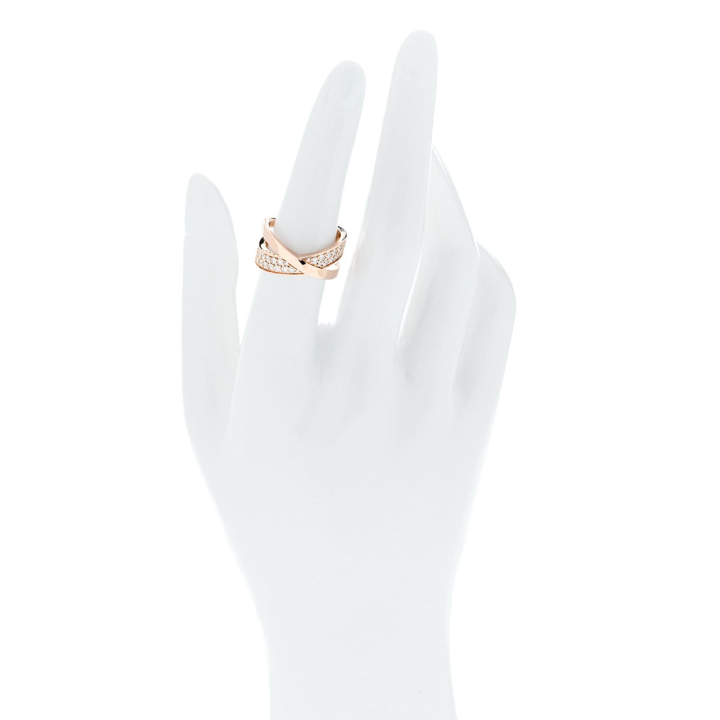 18K Rose Gold Diamond Atlas X Wide Ring 53 6.5