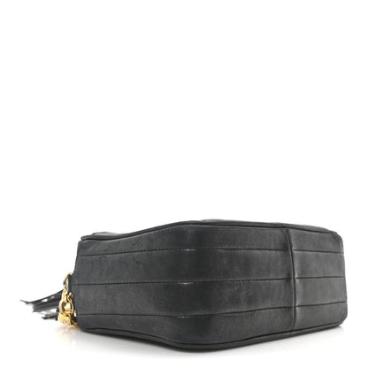 Chanel Lambskin Vertical Quilted Tassel Camera Case Black 4 of 10