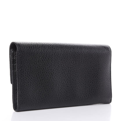 Gucci Dollar Calfskin Swing Continental Wallet Black 3 of 10
