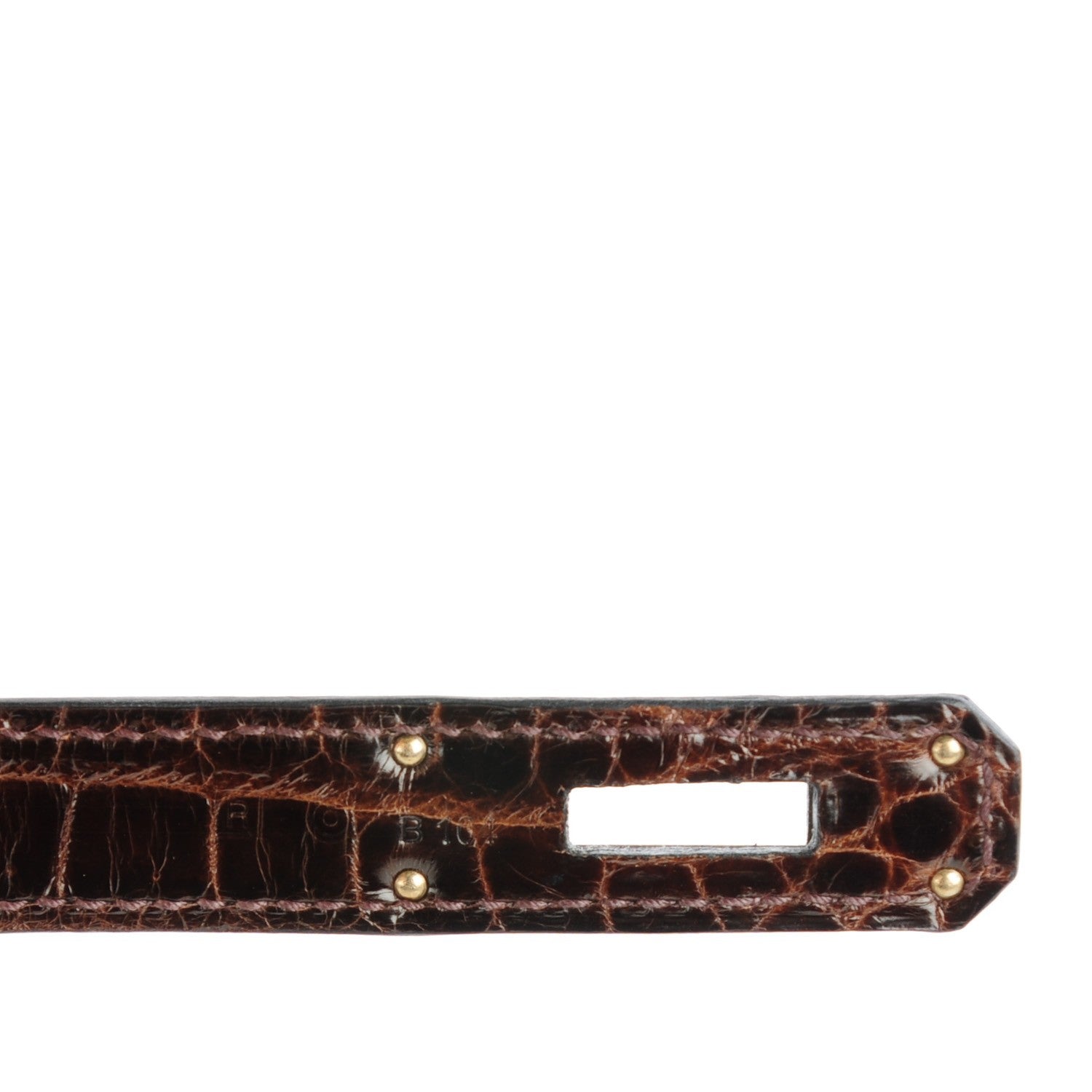 Hermes Shiny Niloticus Crocodile Birkin 30 Havane 15 of 23