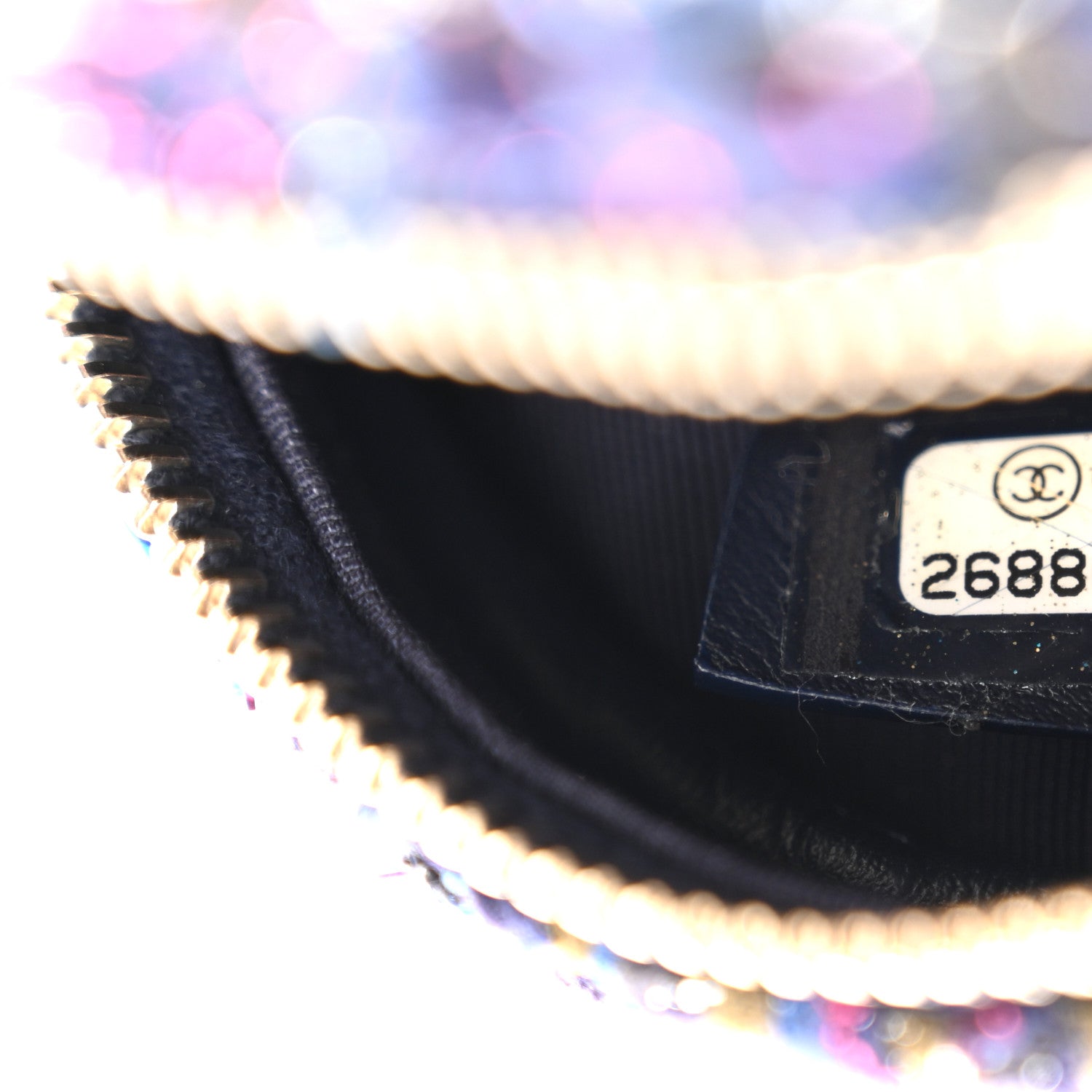 Chanel Tweed Quilted Round Clutch With Chain Multicolor 7 of 11