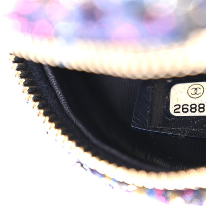 Chanel Tweed Quilted Round Clutch With Chain Multicolor 7 of 11