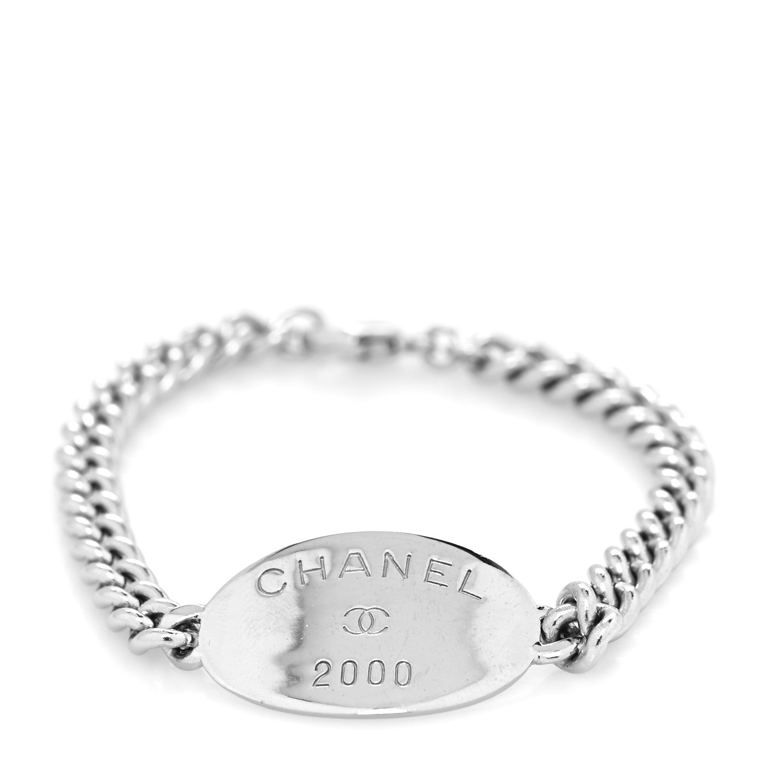 Chanel Chain Logo 2000 CC Bracelet Silver 1 of 5