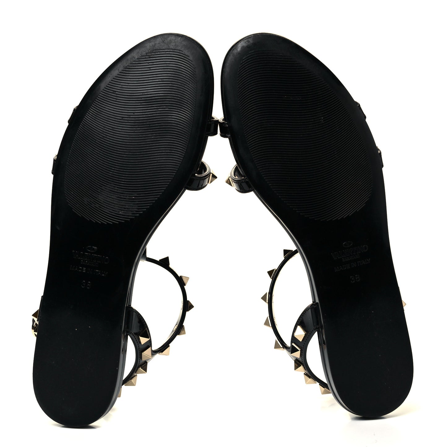 PVC Jelly Rockstud Caged Sandals 38 Black
