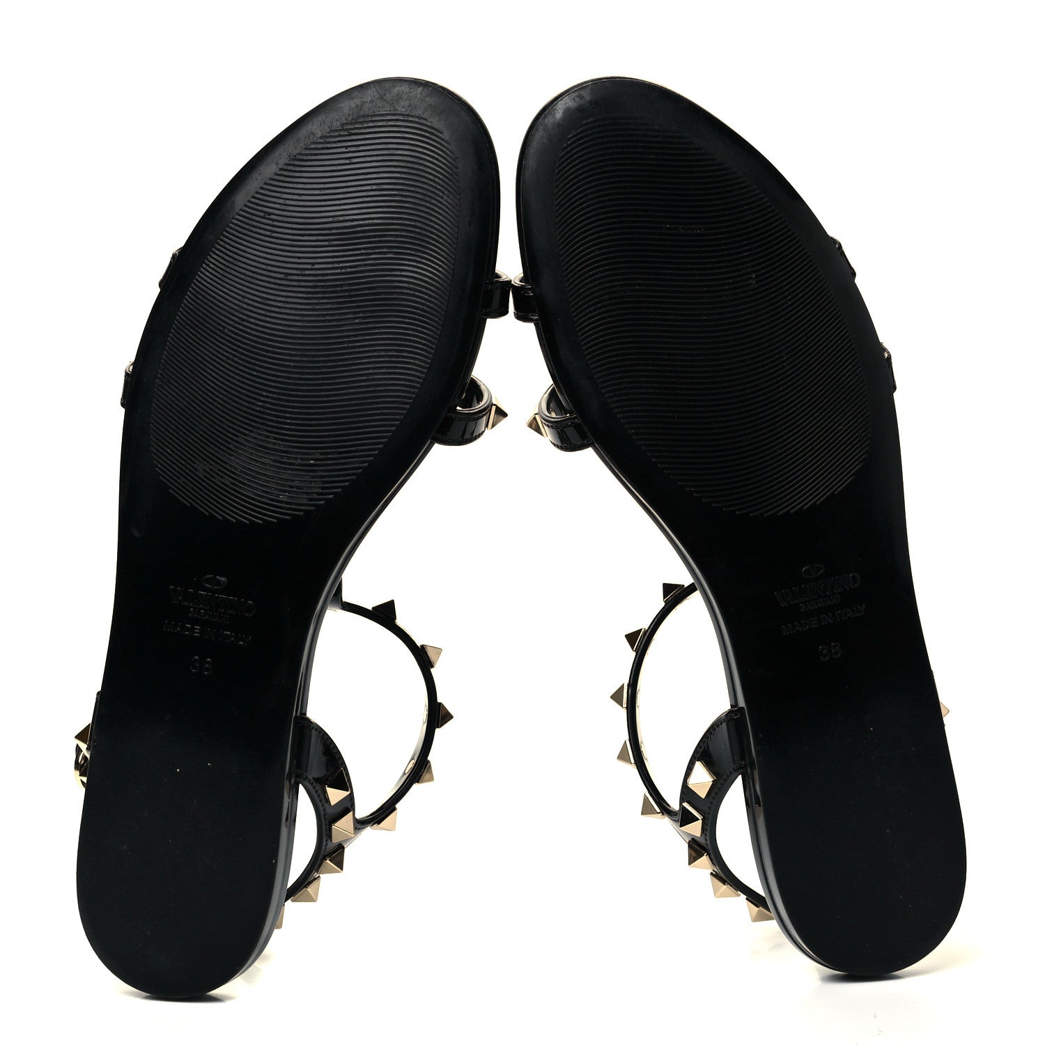 Valentino Garavani PVC Jelly Rockstud Caged Sandals 38 Black 5 of 7