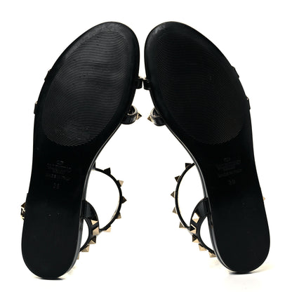 Valentino Garavani PVC Jelly Rockstud Caged Sandals 38 Black 5 of 7