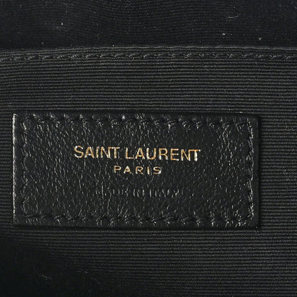 Saint Laurent Patent Calfskin Crocodile Embossed Monogram Lou Camera Bag Black 6 of 10