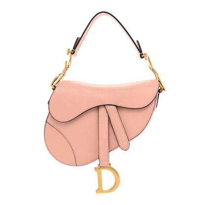 Christian Dior Grained Calfskin Mini Saddle Bag Pink 1 of 10