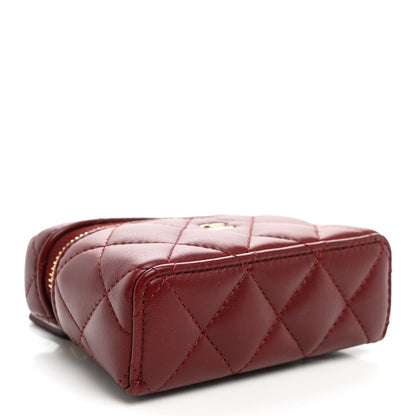 Chanel Lambskin Quilted Mini Vanity Bag Charm With Hook Burgundy 4 of 7