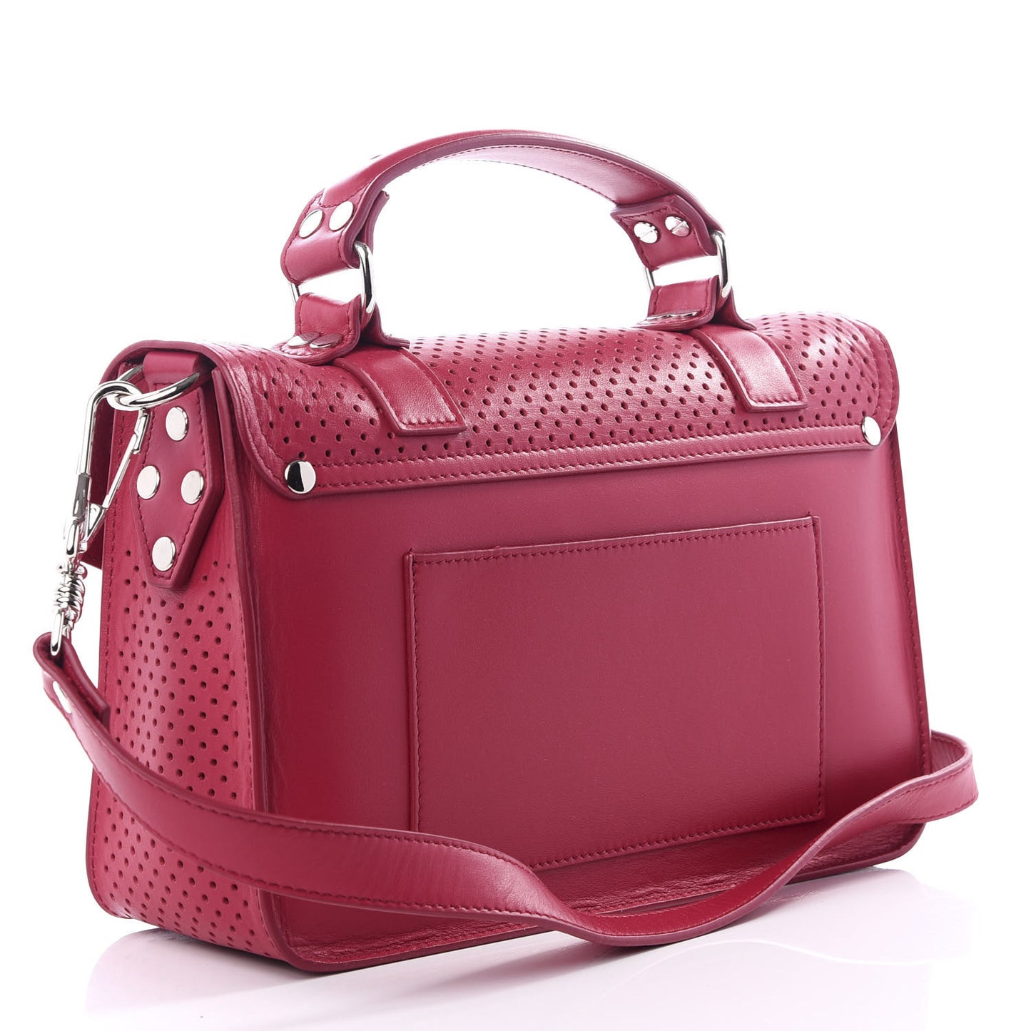 Lambskin Perforated Tiny PS1 Satchel Peony