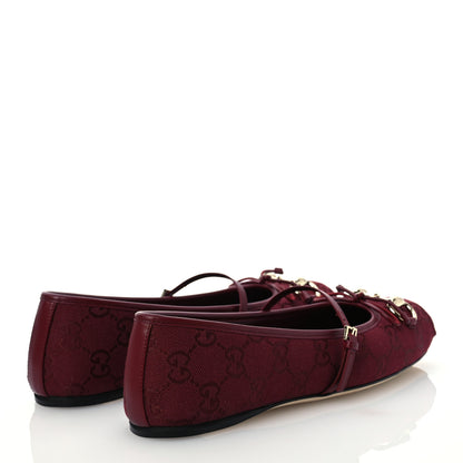 Gucci GG Monogram Horsebit Ballet Flats 36.5 Rosso Ancora 4 of 10