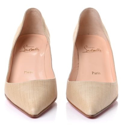 Christian Louboutin Fabric Pigalle Follies 55 Pumps 39 Beige 2 of 9