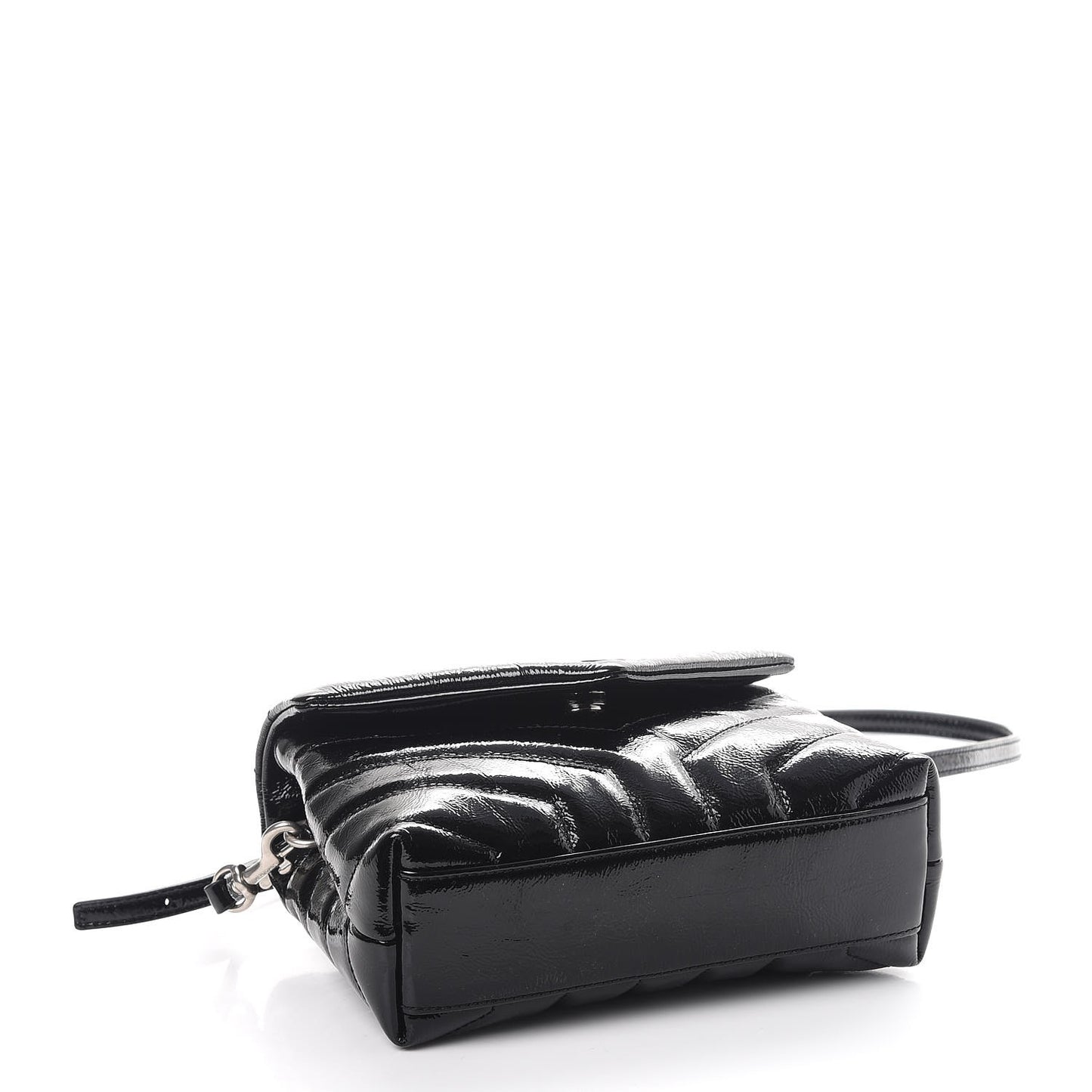 Patent Y Quilted Monogram Toy Loulou Crossbody Bag Black