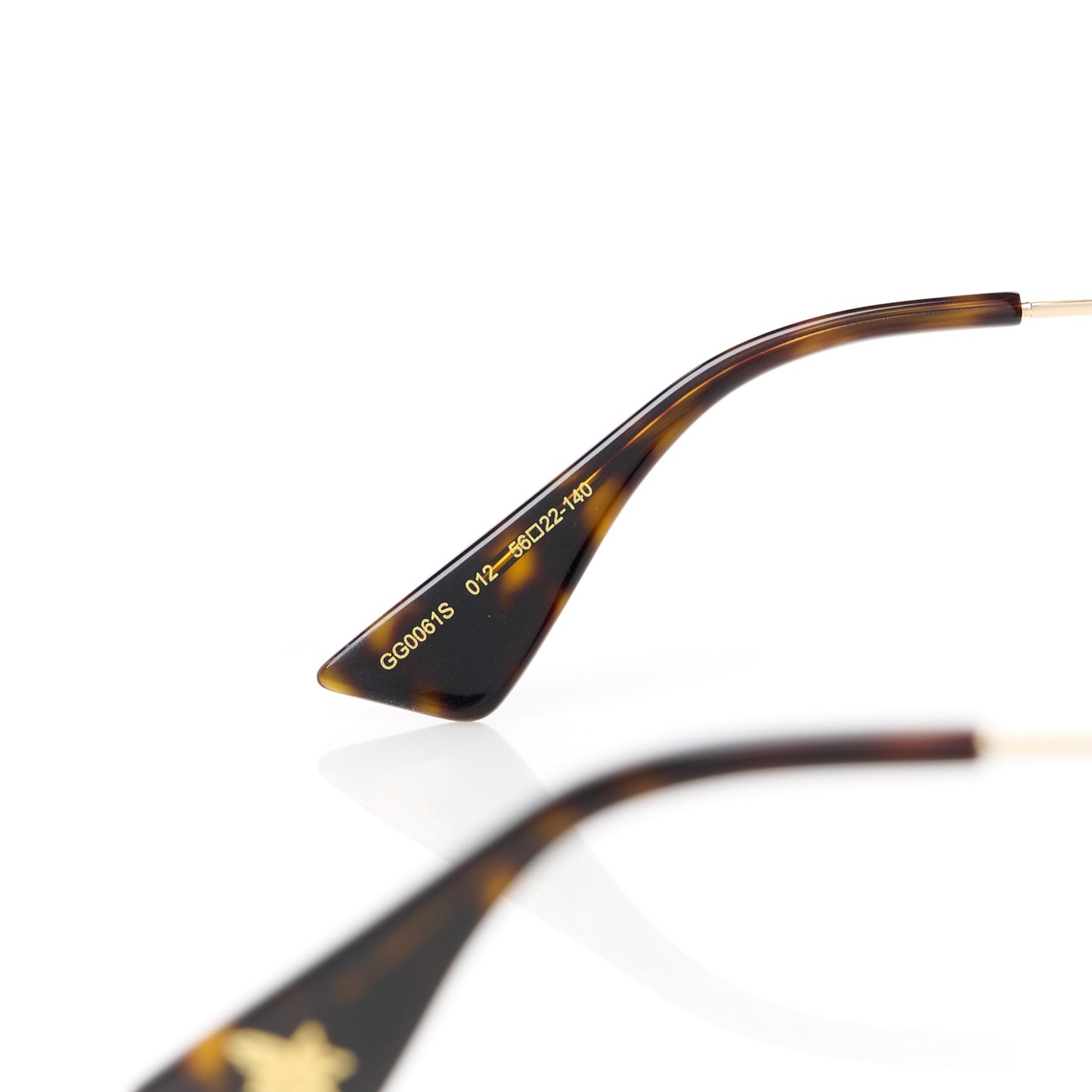 Metal Round Frame Sunglasses GG0061S Green Red