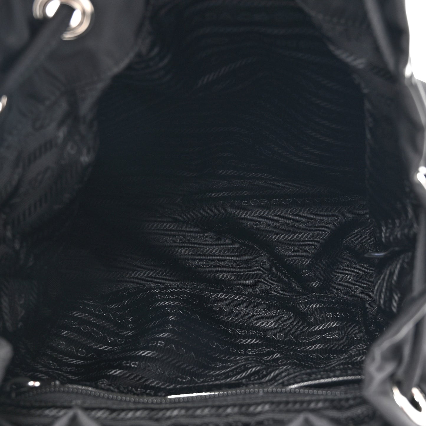 Tessuto Nylon Saffiano Small Backpack Black