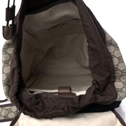 Gucci GG Supreme Monogram Medium Ophidia Double Buckle Backpack Brown 5 of 14