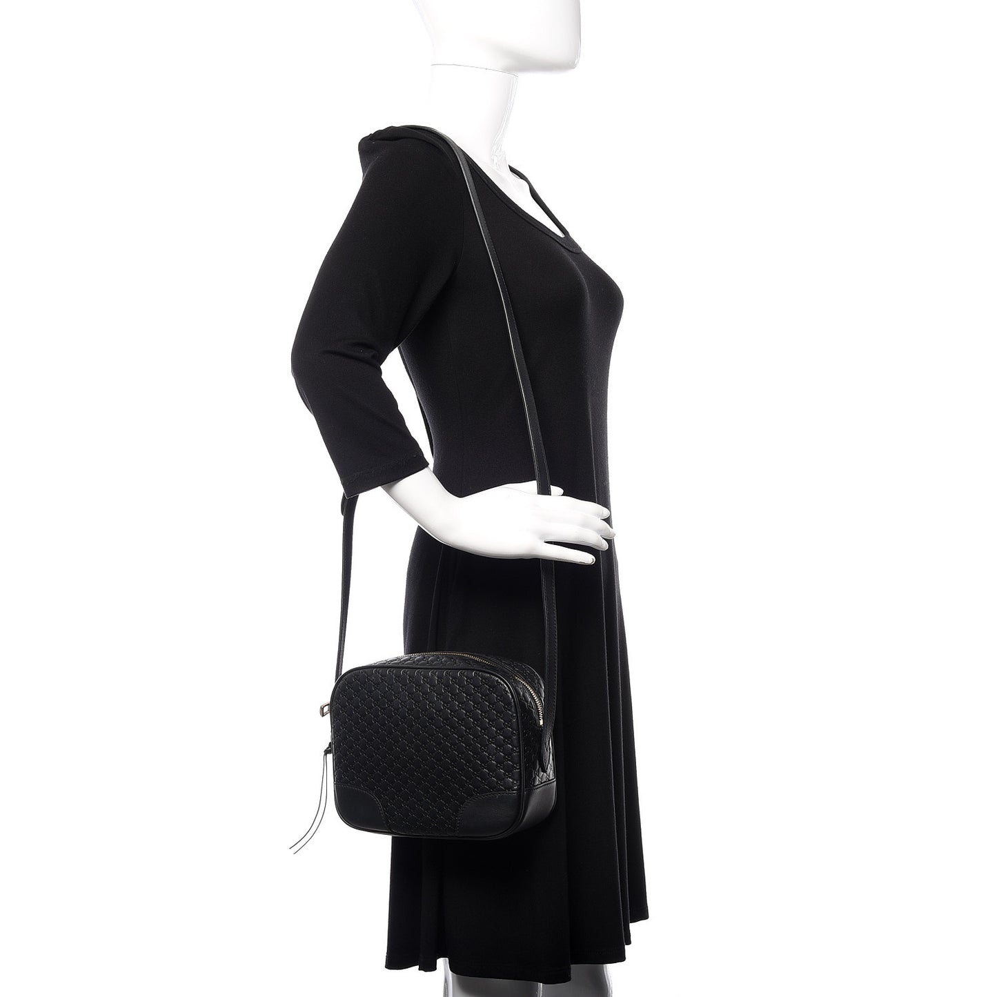 Microguccissima Mini Bree Messenger Bag Black