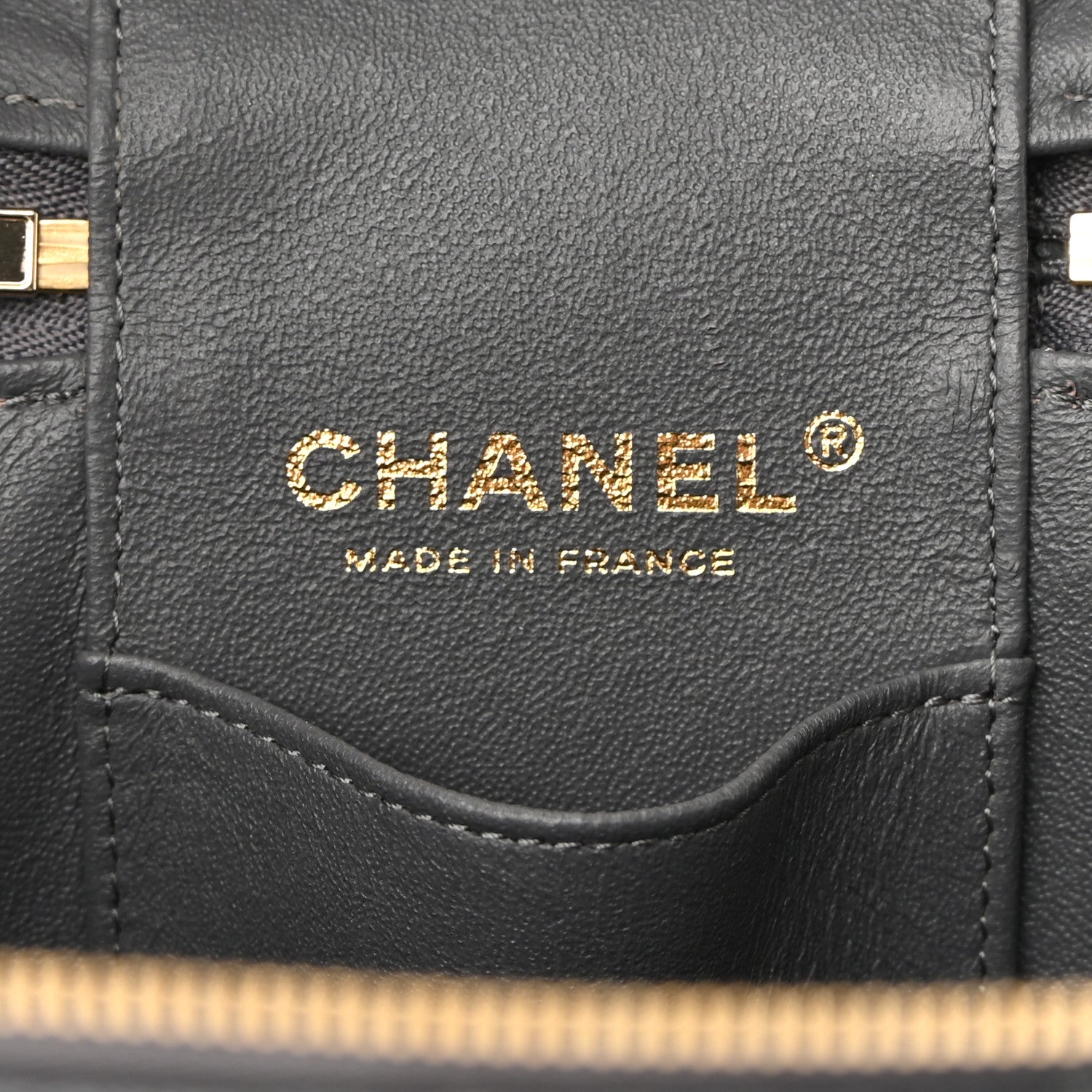 Chanel Caviar Quilted Small Top Handle Vanity Case With Chain Dark Grey 6 of 10