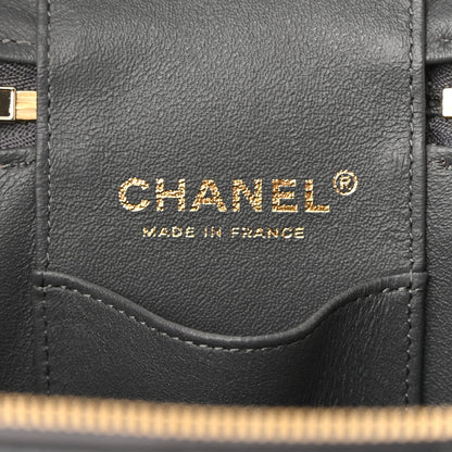 Chanel Caviar Quilted Small Top Handle Vanity Case With Chain Dark Grey 6 of 10