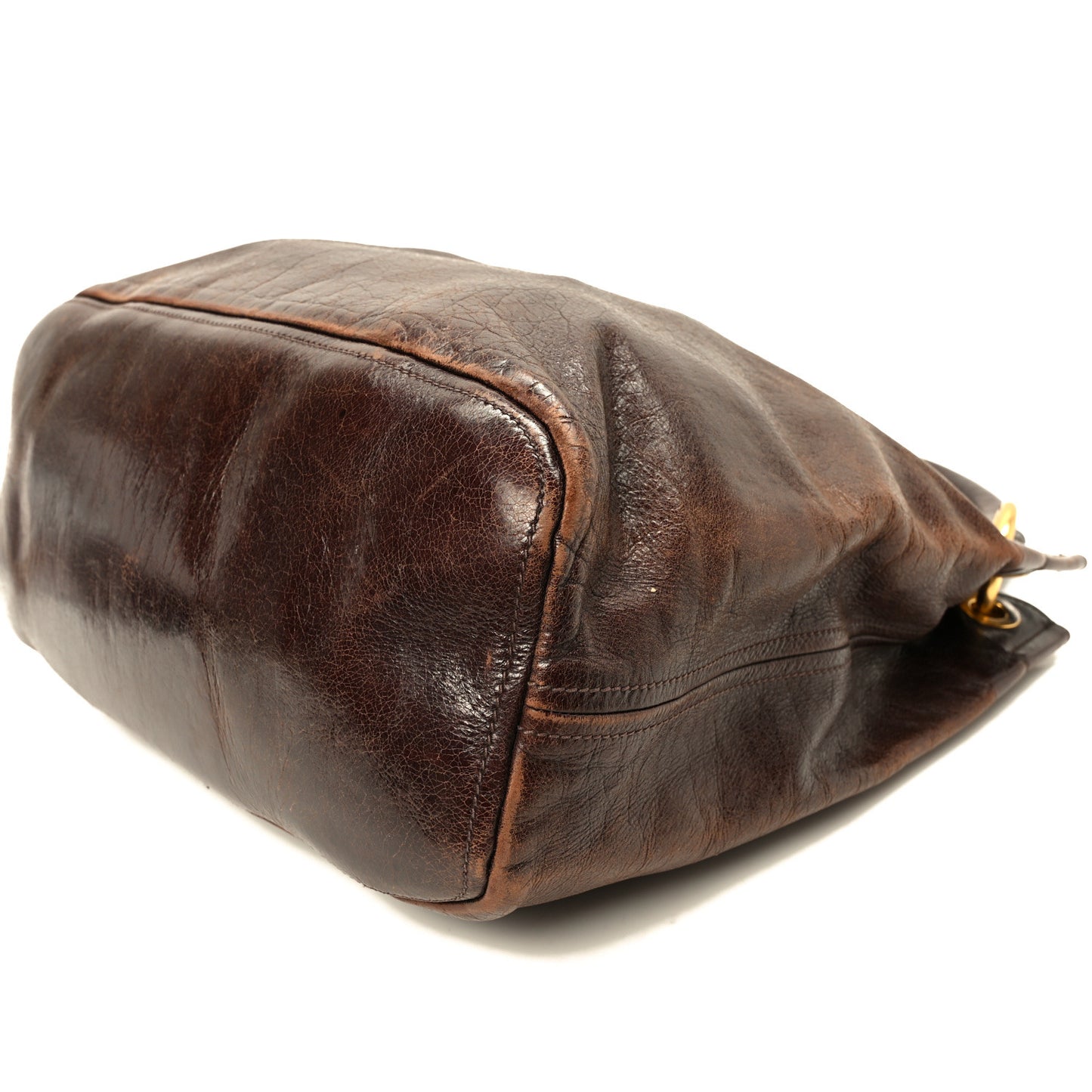Vitello Shine Shoulder Bag Moro